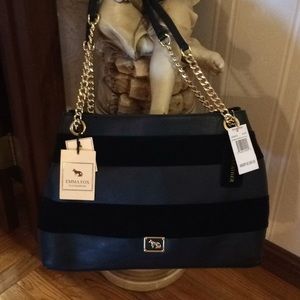 Emma Fox leather and suede tote